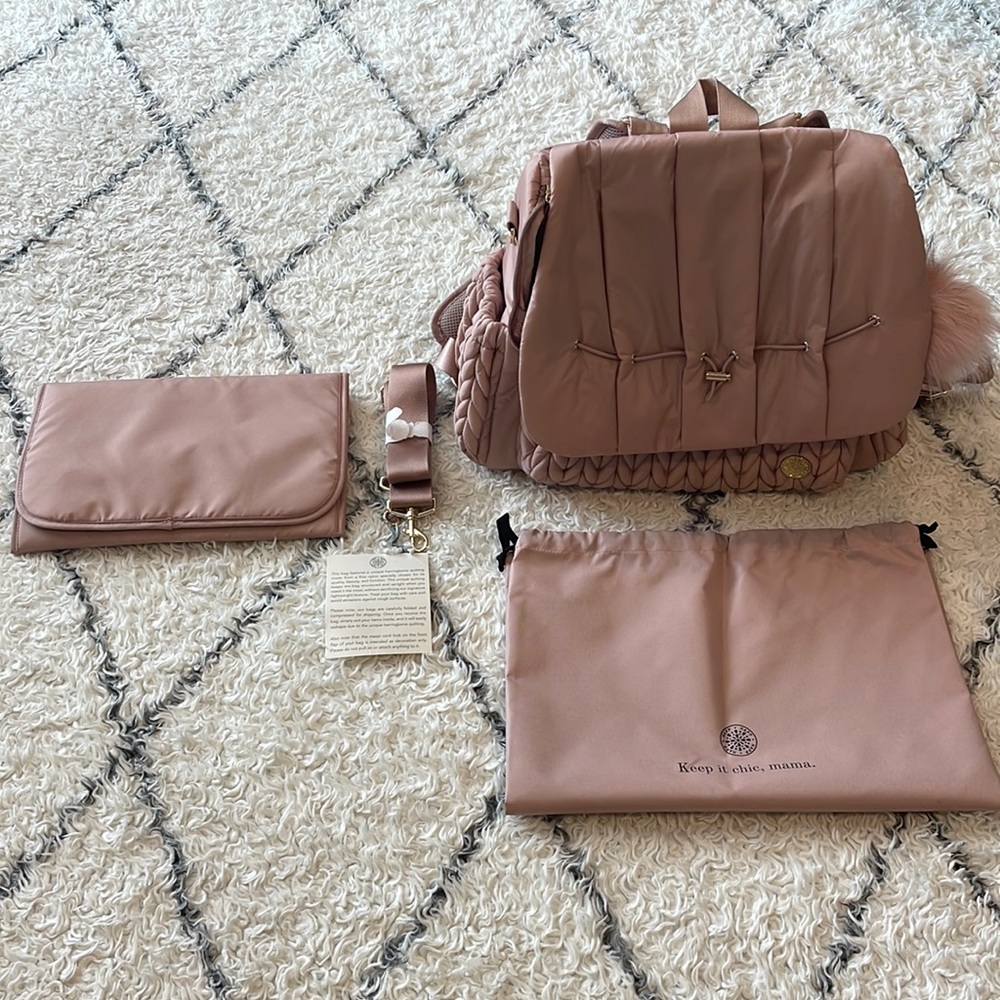 HAPP Brand- Levy Diaper Bag Backpack Dusty Rose